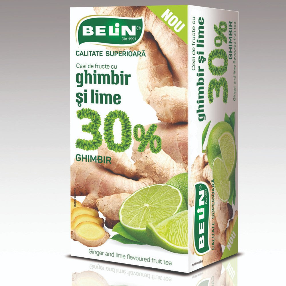 Ceai de ghimbir si lime 30% 2gr*20dz - Nova Plus
