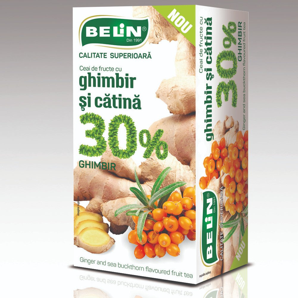 Ceai de ghimbir si catina 30% 2gr*20dz - Nova Plus