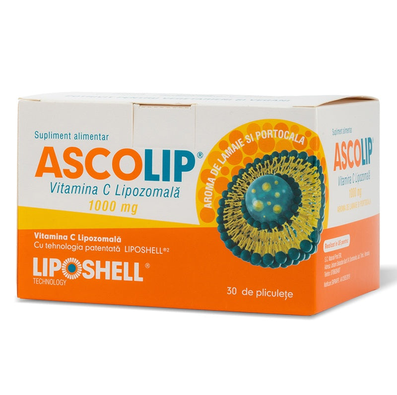 Ascolip vitamina C lipozomala 1000mg (Portocale), 30 doze - Liposhell