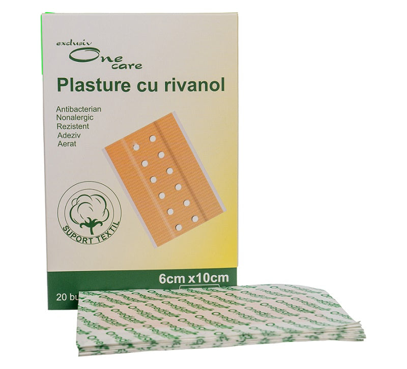 Plasture cu Rivanol, 6 cm x 10 cm, 20 bucati-ONED.00173
