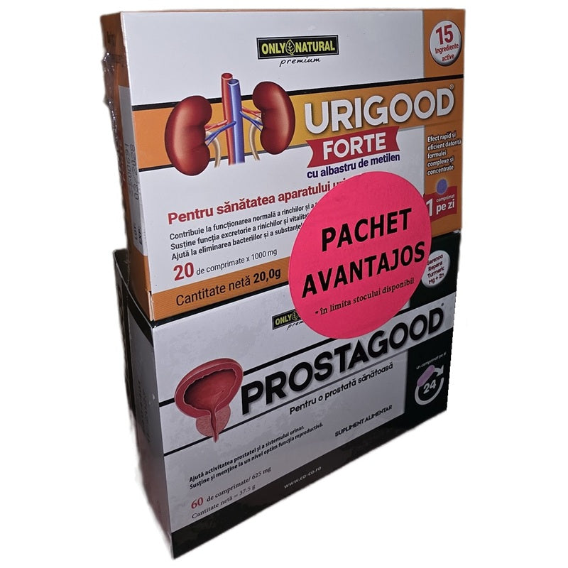Prostagood 625mg 60cpr + urigood forte 1000mg 20cpr pch - Only Natural