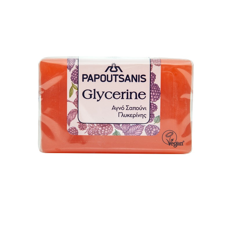 Sapun solid glicerina rosu 125gr - Papoutsanis