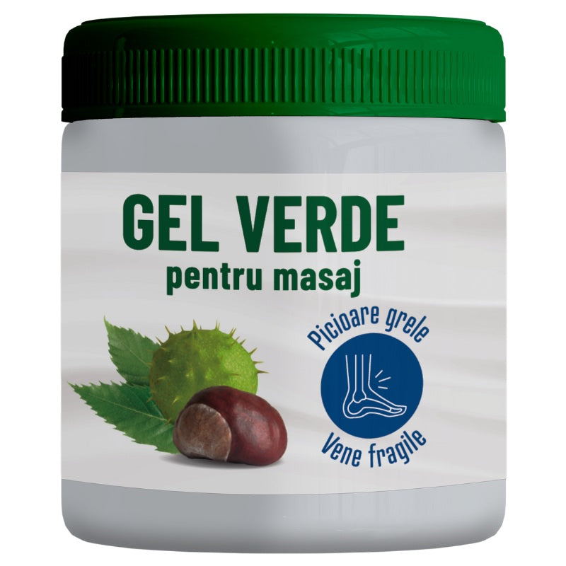 gel verde - picioare grele & vene fragile 500ml - Pharmaherbal