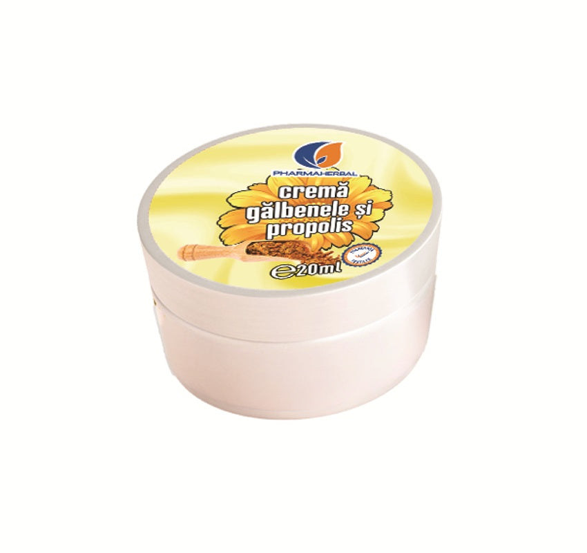 Crema cu galbenele si propolis, 20ml - Pharmaherbal