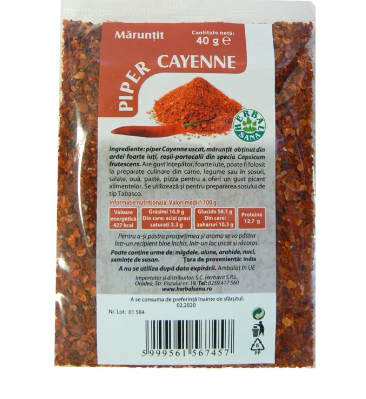 Piper cayenne maruntit 40gr - Herbavit
