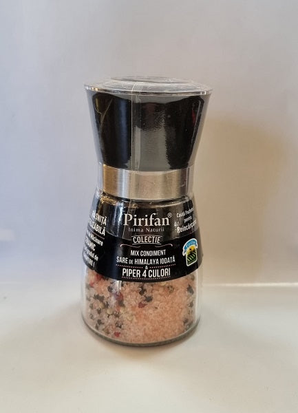 Rasnita sare himalaya iodata&piper 4 culori 180gr - Pirifan