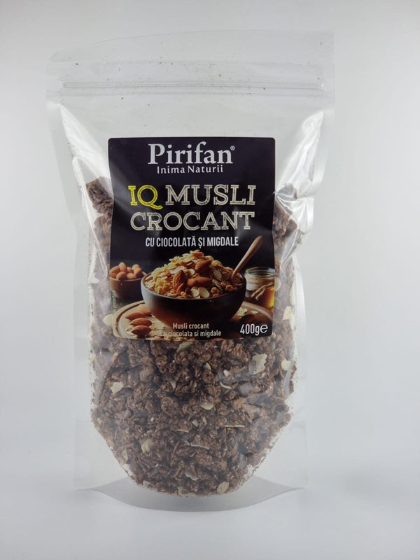 Musli iq crocant ciocolata si migdale 400gr - Pirifan