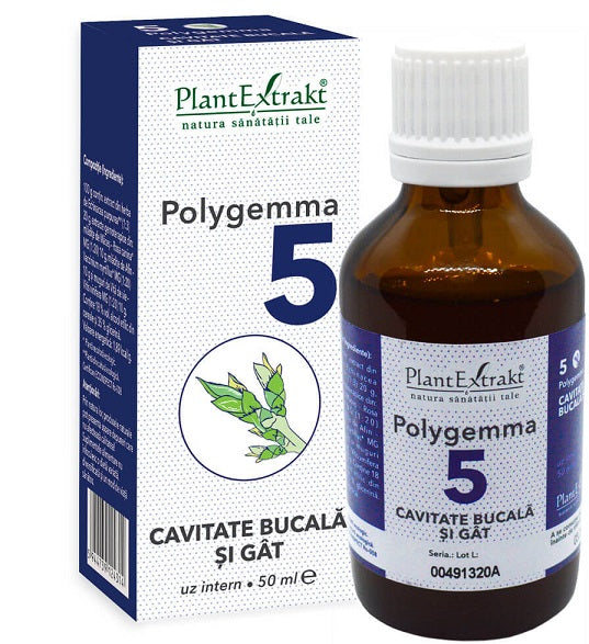 Polygemma 5 cavitate bucala si gat 50ml - Plantextrakt
