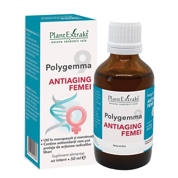 Polygemma 9 antiaging femei 50ml - Plantextrakt