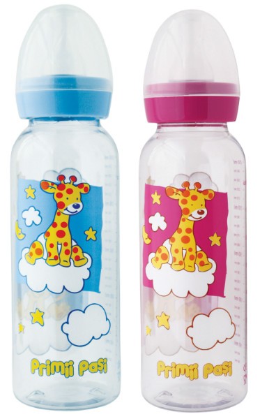 Biberon pp decorat 250ml - Primii Pasi
