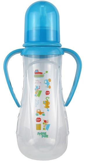 Biberon manere tetina silicon rotunda +0luni 275ml - Primii Pasi