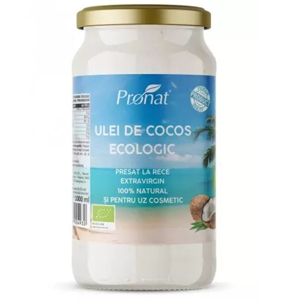 Ulei de cocos extravirgin ecologic 1000ml - Pronat