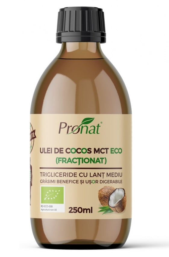 Ulei de cocos mct fractionat eco 250ml - Pronat