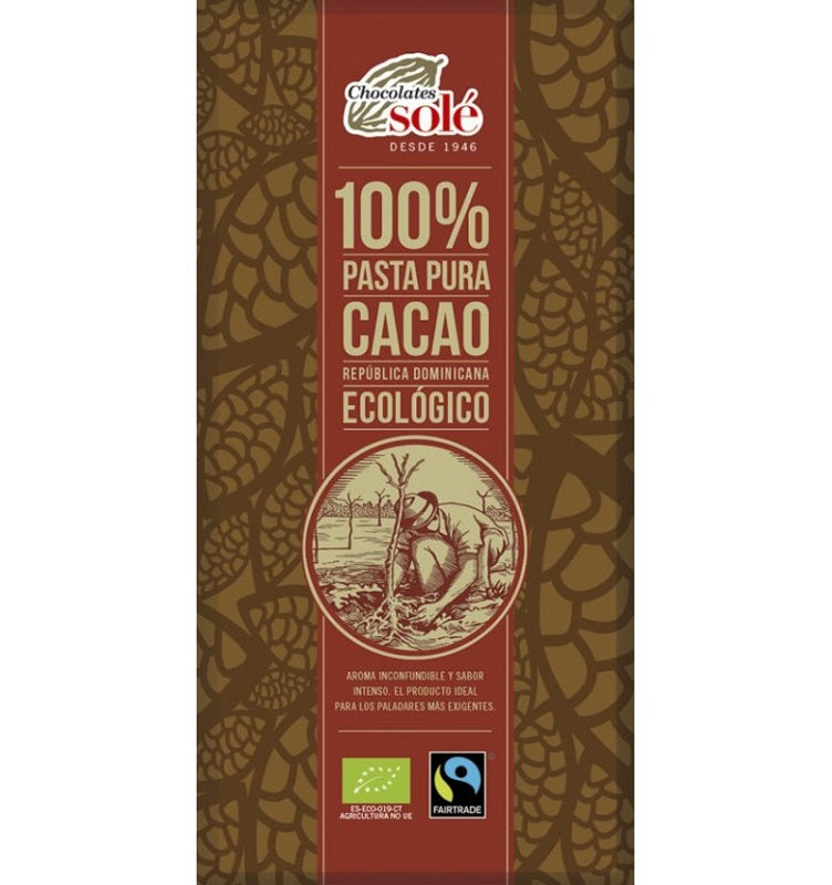 Ciocolata neagra 100%cacao eco 90gr - Pronat