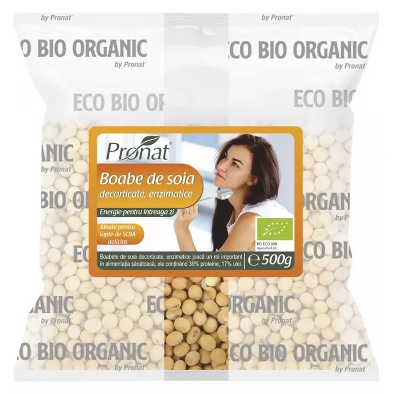 Soia boabe enzimatice bio 500gr - Pronat