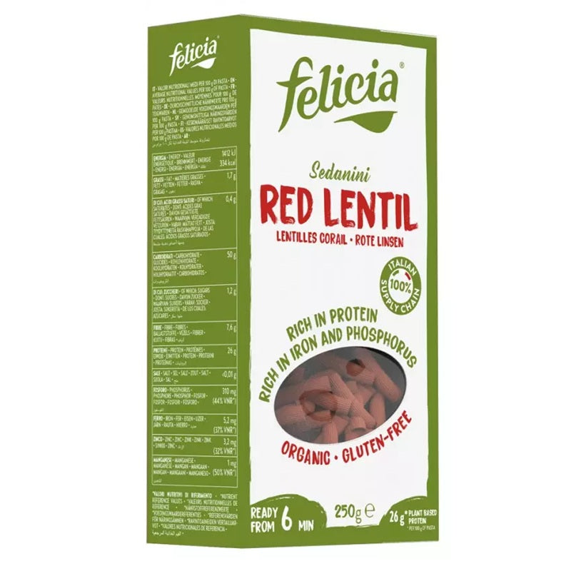 Sedanini eco din linte rosie 250gr - Pronat