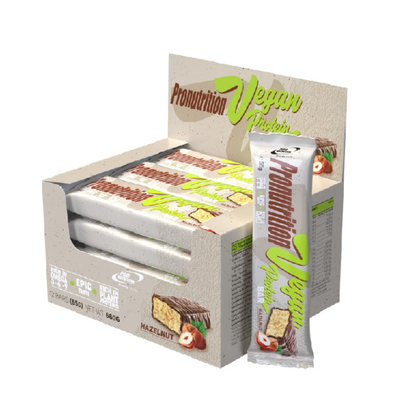 Baton proteic vegan alune 55gr - Pro Nutrition