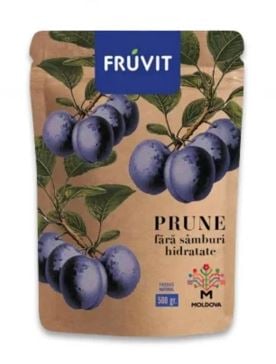 Prune deshidratate fara samburi 500gr - Fruvit