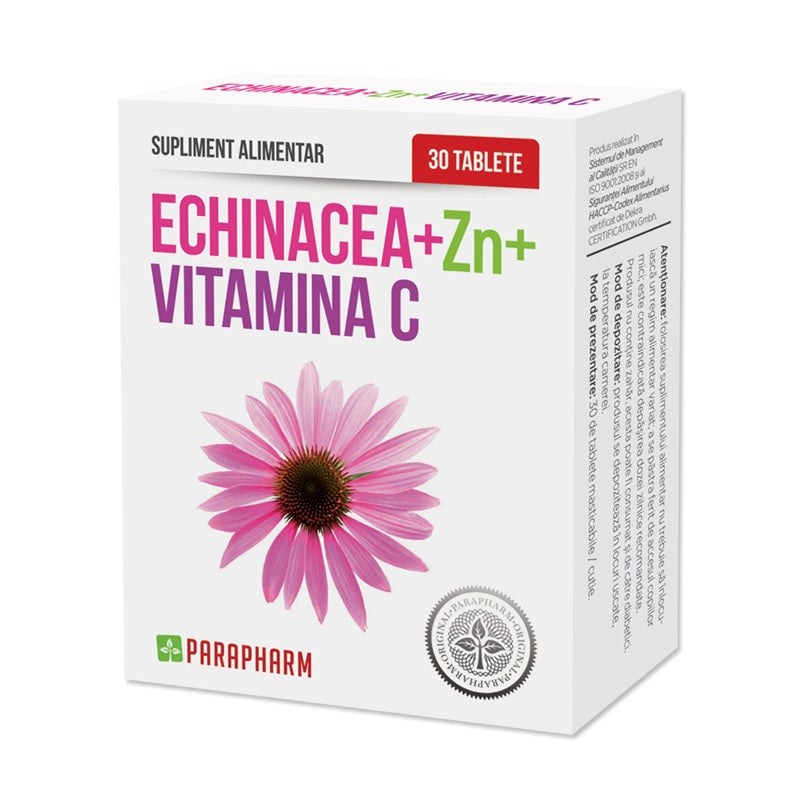 Echinaceea + Zinc + Vitamina C, 30 cpr-QUAN.00030