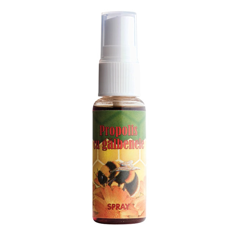 Spray propolis+galbenele 25ml - Quantum Pharm