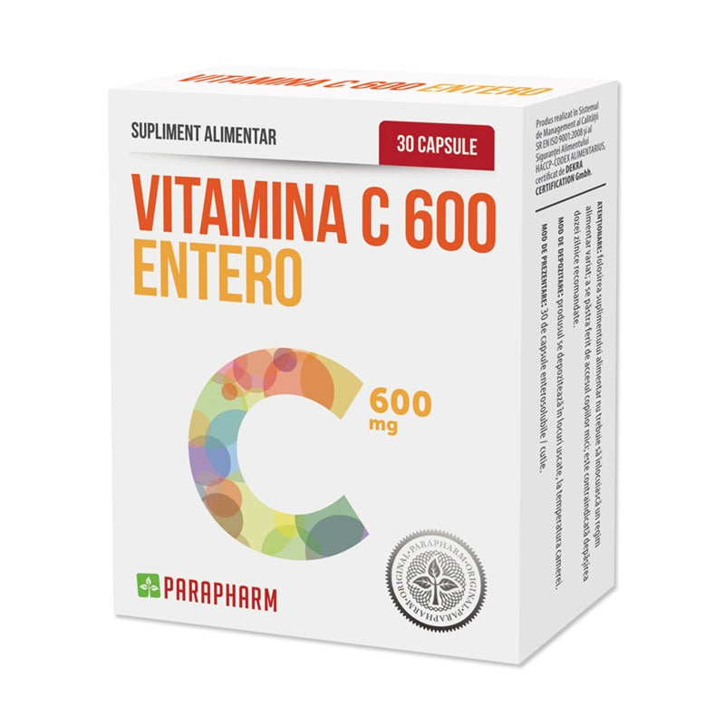 Vitamina c 600 entero 30cps - Quantum Pharm