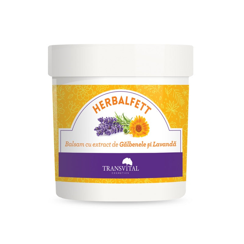 Herbalfett balsam cu gălbenele și lavandă (250 ml) – Quantum Pharm - Gălbenele, lavandă, ulei de migdale