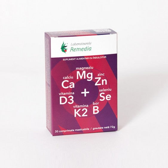 Ca + Mg + Zn + Vitamina D3 + Seleniu, 30 cpr-REME.00167