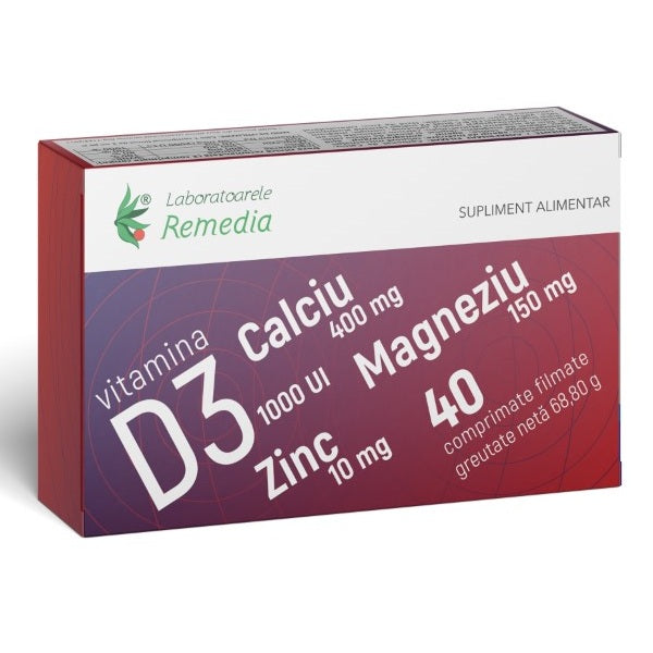 Ca+mg+zn+d3 40cpr - Remedia