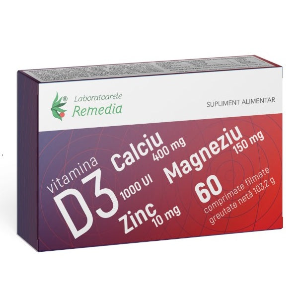 Ca+mg+zn+d3 60cpr - Remedia