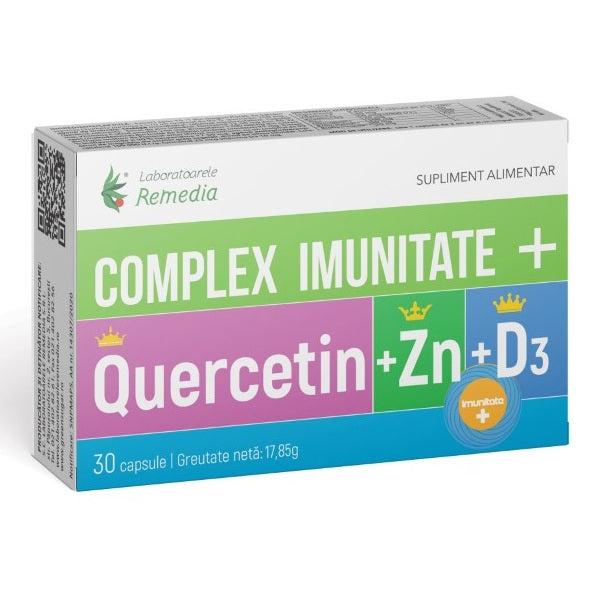 Complex imunitate+quercetin+zn+d3 30cps - Remedia