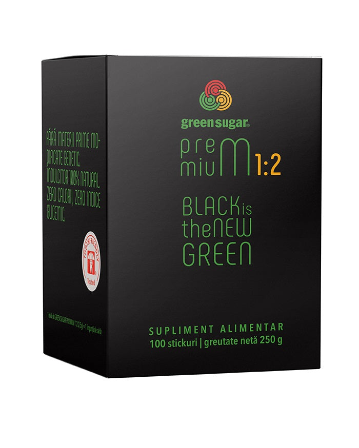 Green sugar premium 1:2 2,5gr*100buc (stick-uri) - Remedia