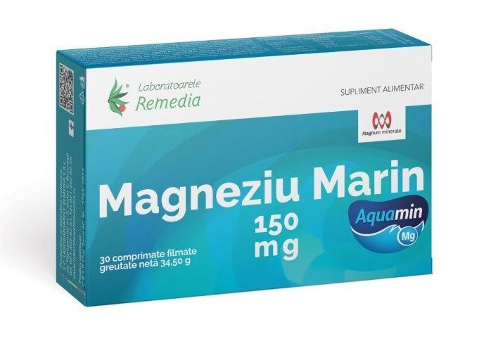 Magneziu marin 150mg 30cpr filmate - Remedia