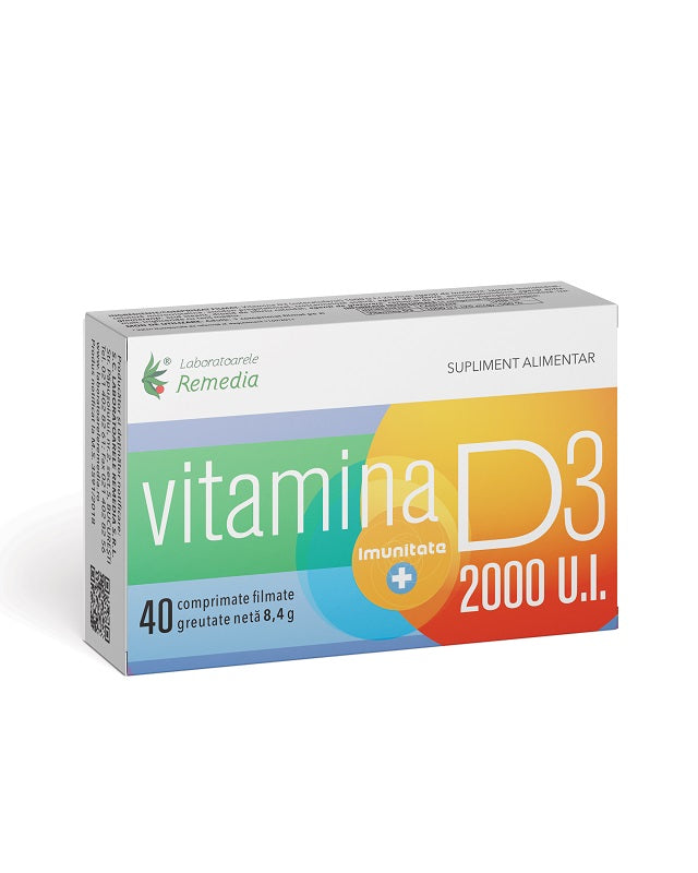 Vitamina D3 2000 UI, 40 cpr filmate-REME.00472