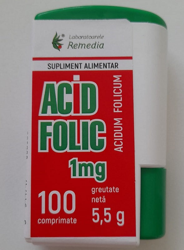 Acid folic 1mg 100cpr - Remedia