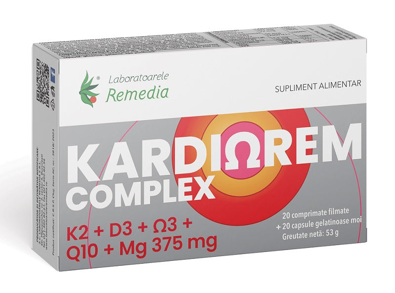Kardiorem complex 20cpr+20cps gelatinoase - Remedia