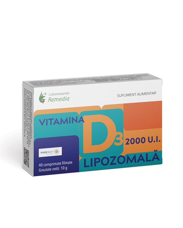 Vitamina d3 2000ui lipozomala 40cpr filmate - Remedia