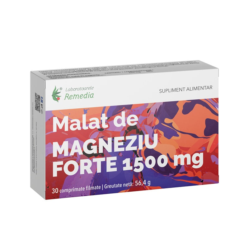 Malat de magneziu forte mg 30cpr filmate - Remedia