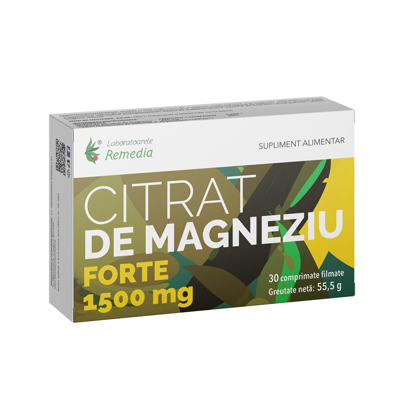 Citrat de magneziu forte 1500mg 30cpr filmate - Remedia