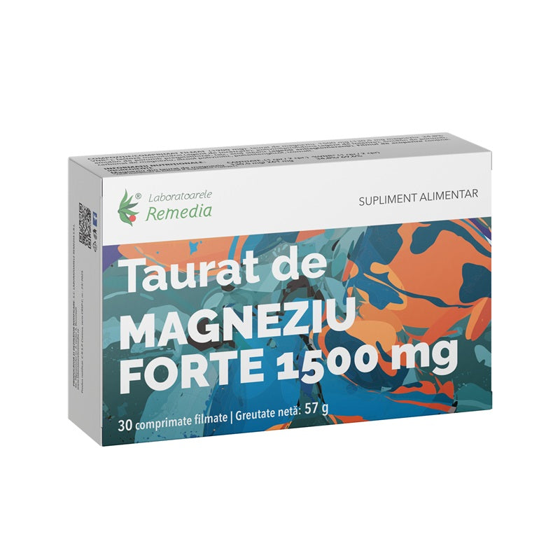 Taurat de magneziu forte 1500mg 30cpr filmate - Remedia