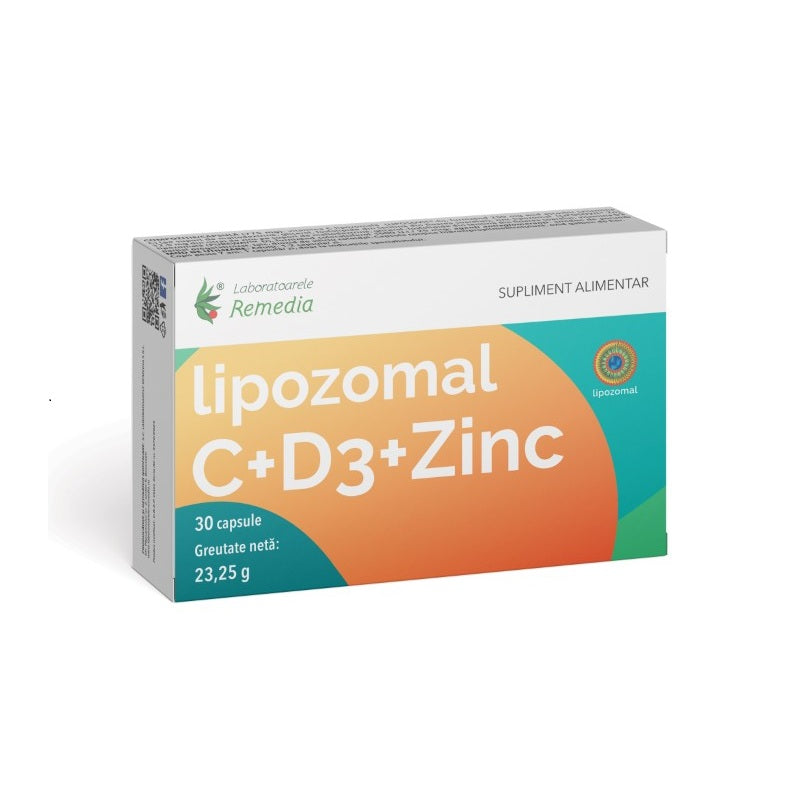 Lipozomal vitamina c+d3+zinc 30cps - Remedia