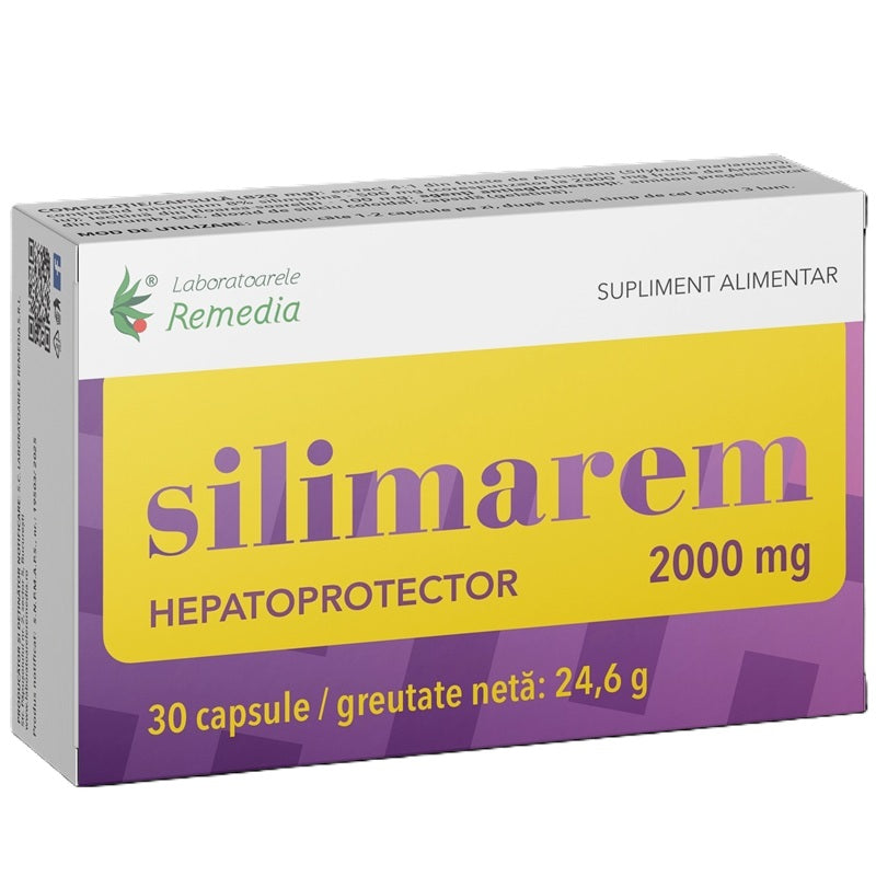 Silimarem 2000 mg 30 capsule – Remedia - Pentru ficat
