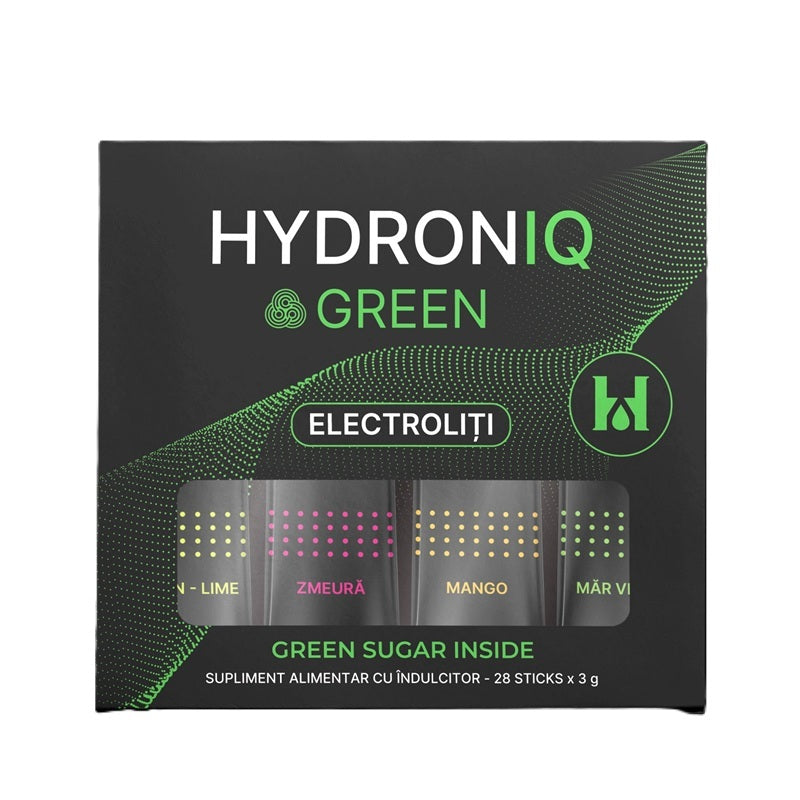 Hydroniq Green cu electroliți 28 stickuri x 3 g – Remedia
