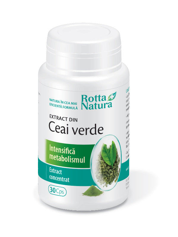 Ceai verde extract 30 capsule – Rotta Natura - Doză sigură