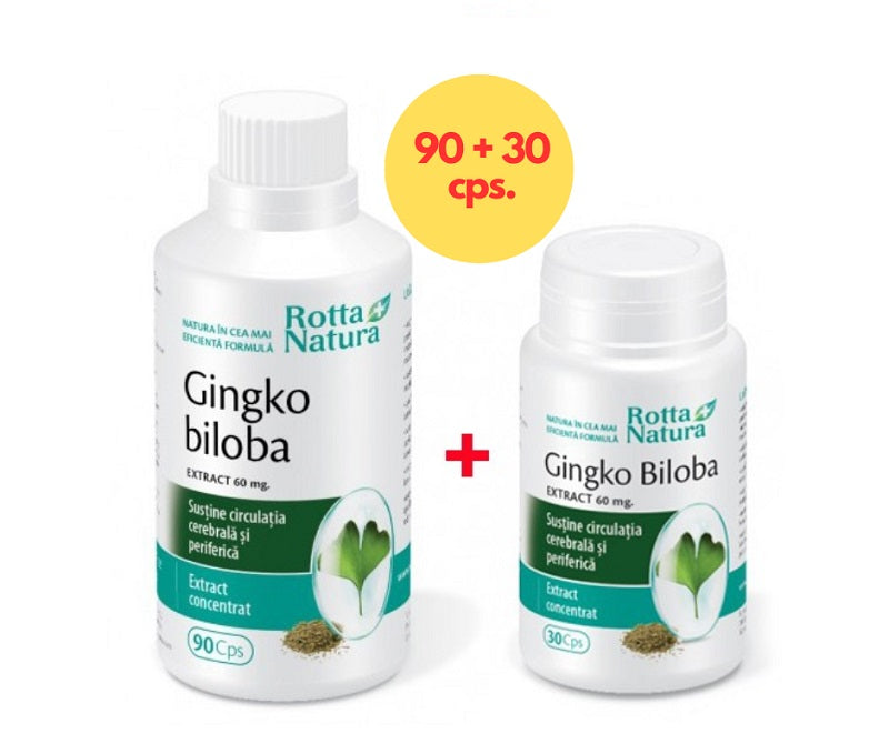 Gingko biloba extract 60mg 90cps+30cps pch - Rotta Natura