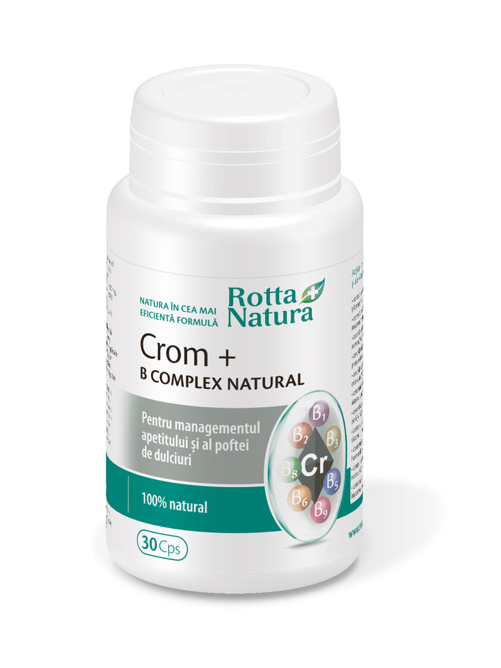 Crom + B Complex natural, 30 cps-ROTT.00157
