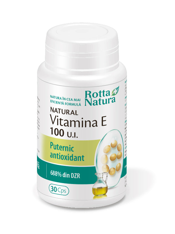 Vitamina e naturala 100ui 30cps - Rotta Natura