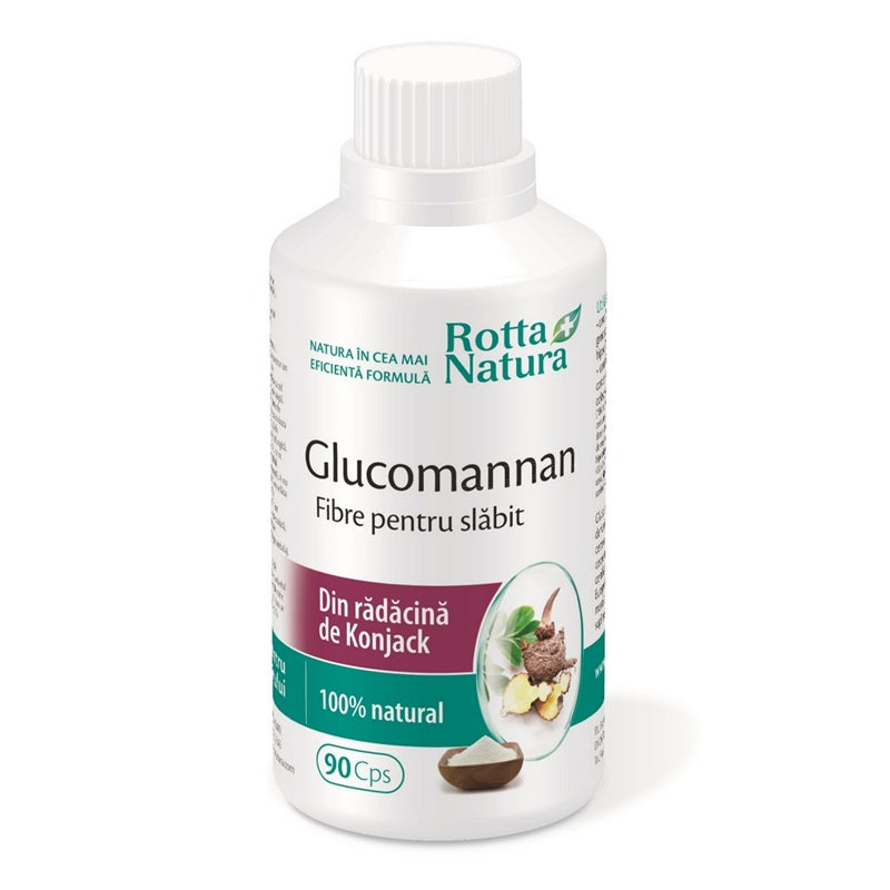 Glucomannan Fibre pentru Slăbit 90 capsule - Rotta Natura