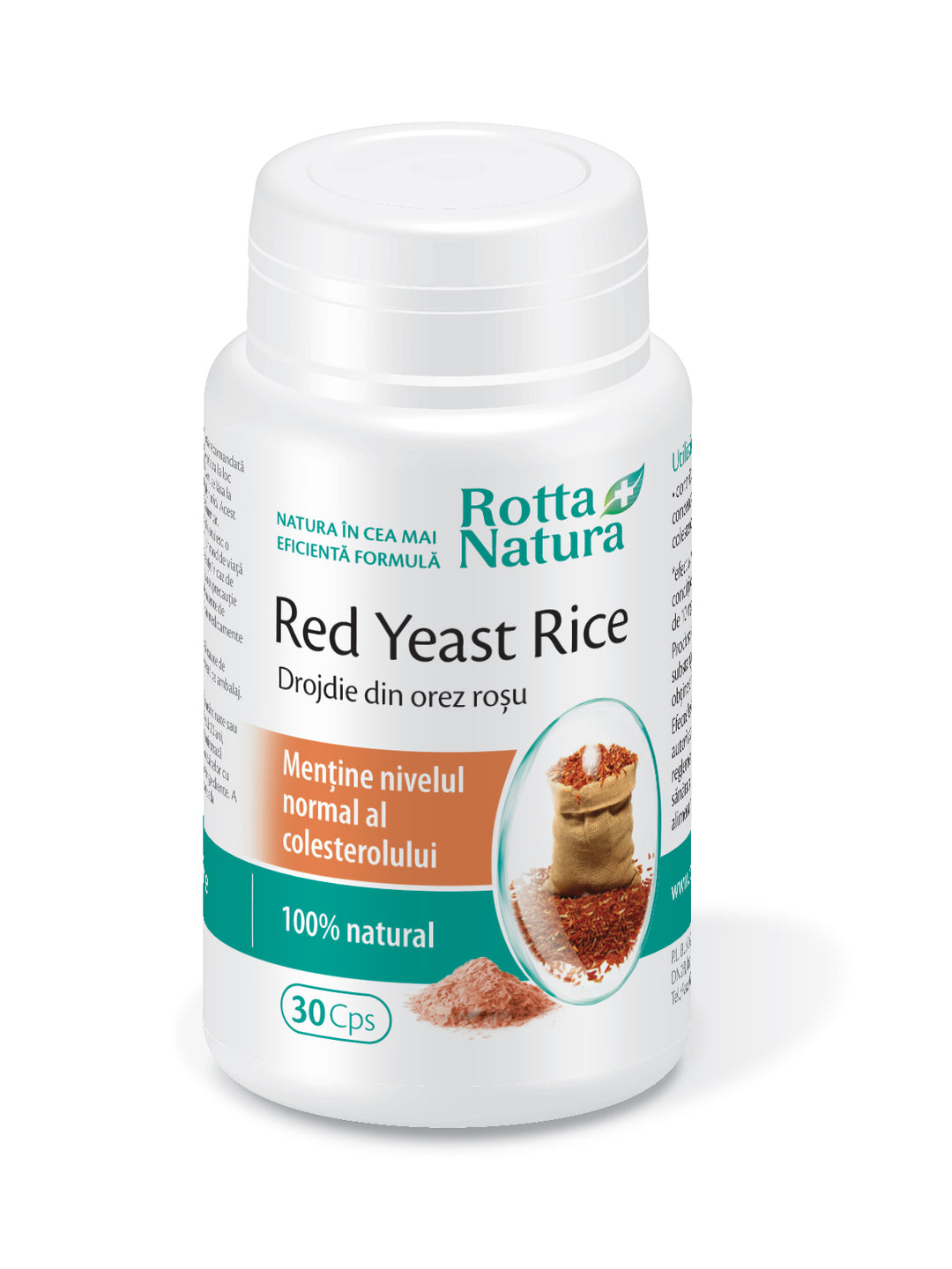 Red yeast rice(drojdie de orez rosu) 635mg 30cps - Rotta Natura