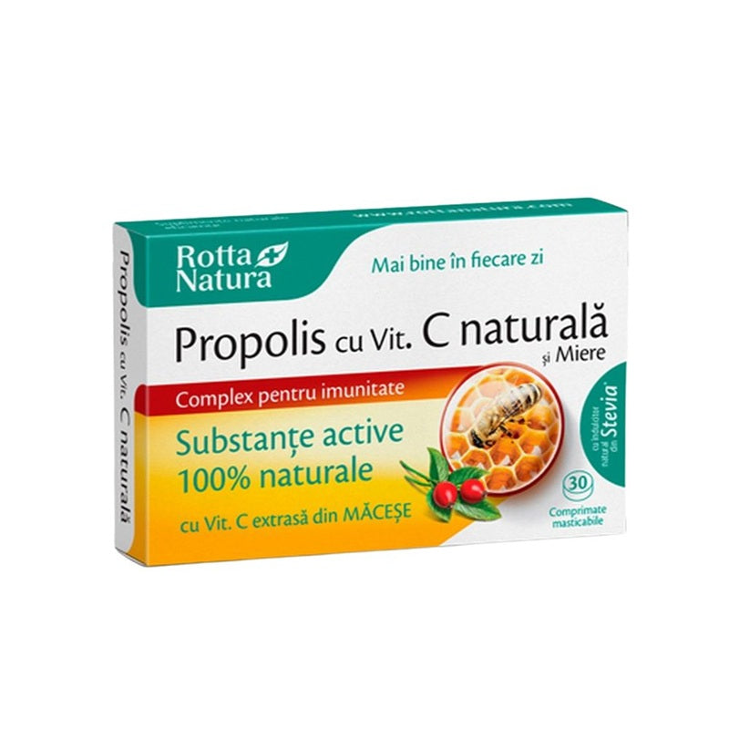 Propolis+vit. c nat.+miere 30cpr masticabile - Rotta Natura