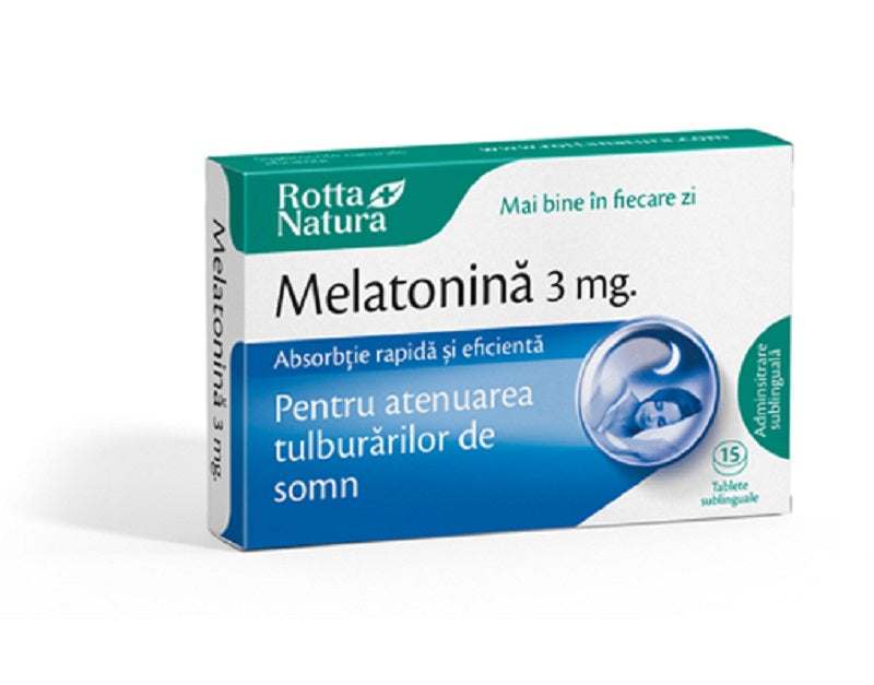 Melatonina 3 mg, 15 cpr sublinguale-ROTT.00208